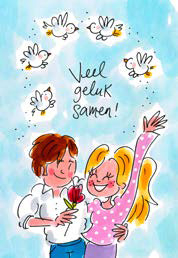 Wenskaart Veel Geluk Samen! Blond Amsterdam