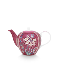 Theepot 'Dark Pink Flower Festival' - Pip Studio