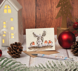 Kaartje Christmas Donkey Wrendale Designs