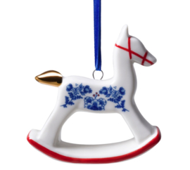 Ornament Hobbelpaard Heinen Delfts Blauw