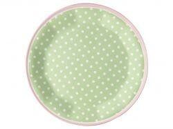 Melamine Bord Spot Pale Green (20,3 cm.) - GreenGate
