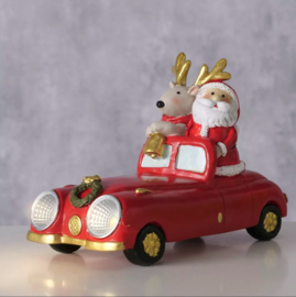 Decoratie Auto met Kerstman en LED