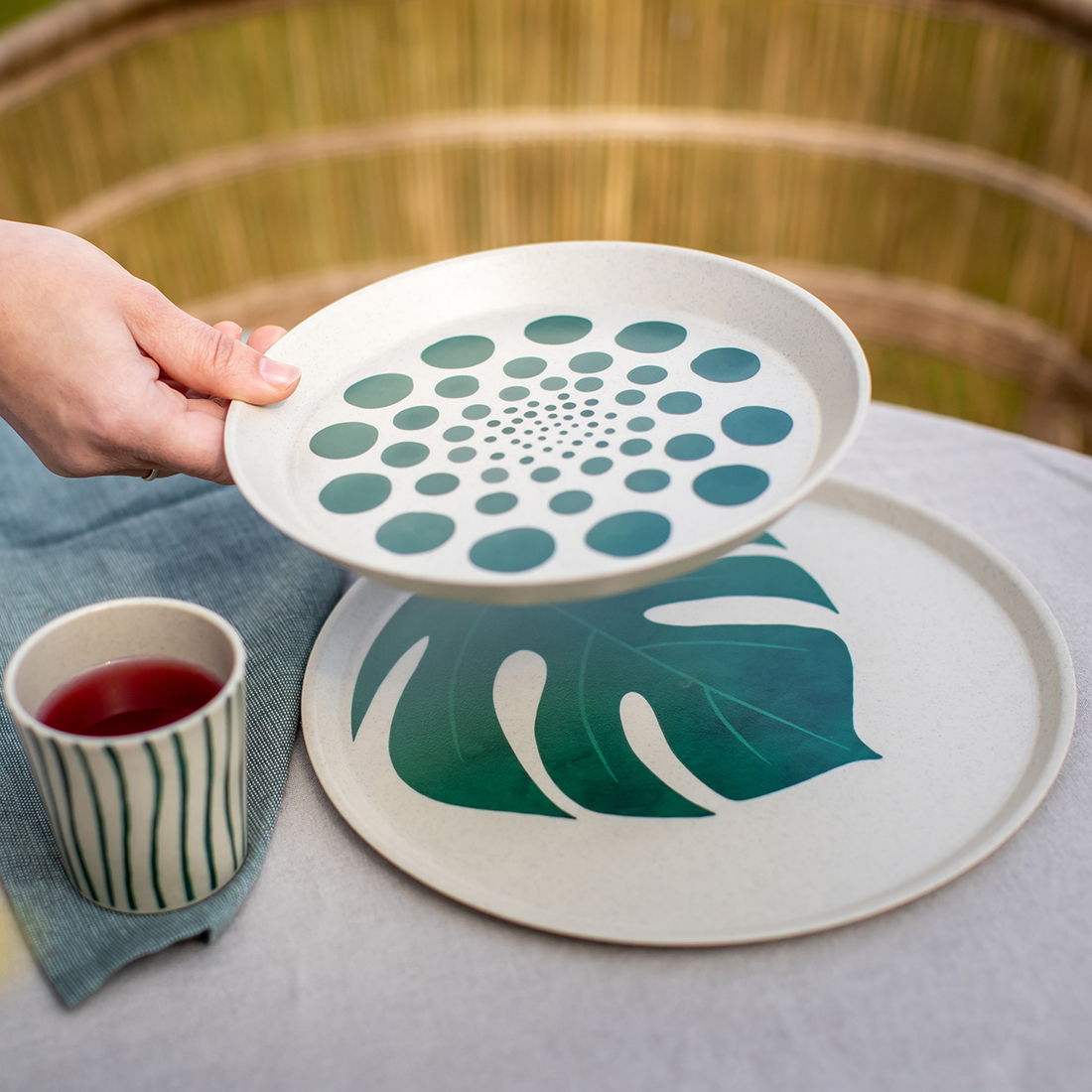 Ontbijtborden Connect Monstera Dots Koziol