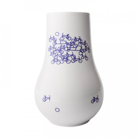 Vaas De blauwe Fiets nr 1 Heinen Delfts Blauw