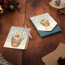 Set 8 Kerstkaarten Season's Tweetings Wrendale Designs