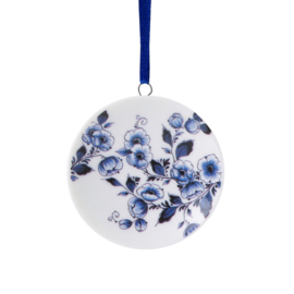 Decoratie Bloem - Heinen Delfts Blauw