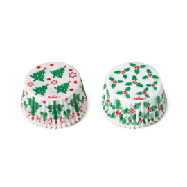 Cupcake Bakvormpjes 'Holly & Tree' - Decora