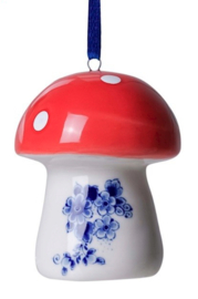 Ornament Paddenstoel Heinen Delfts Blauw