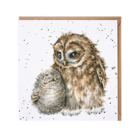 Wenskaart 'Owlways By Your Side' - Wrendale Designs