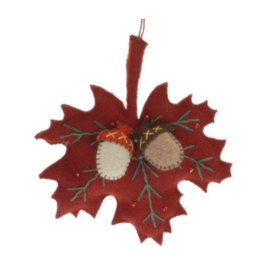 Decoratie Herfstblad Bruin Meander