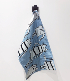 Hand- / Theedoek / Placemat Cat Blue Atsuko Matano