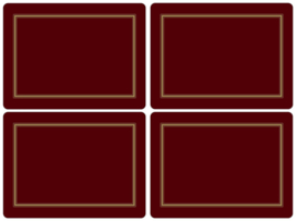 4 Placemats Classic Burgundy Large - Pimpernel