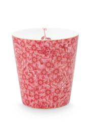 Beker Royal Stripes Flower Dark Pink - Pip Studio