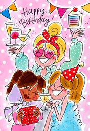 Wenskaart Besties & Bubbels Blond Amsterdam