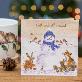 Set 8 Kerstkaarten 'Gathered All Around' - Wrendale Designs