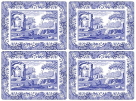 4 Placemats (40,1 cm.) - Pimpernel Blue Italian