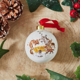 Kerstbal Away in a Manger Wrendale Designs
