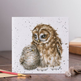 Wenskaart 'Owlways By Your Side' - Wrendale Designs