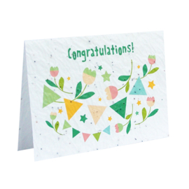 Bloeikaart 'Congratulations' - Hikje