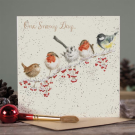 Kerstkaart 'One Snowy Day' - Wrendale Designs