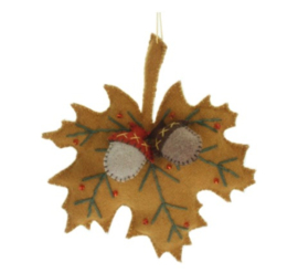 Decoratie Herfstblad Oker Meander
