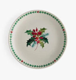Ontbijtbord Christmas Holly & Border Botanic Garden Portmeirion