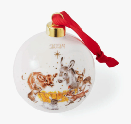 Kerstbal Away in a Manger Wrendale Designs