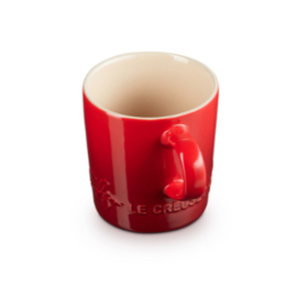 Koffiemok Holly Kersenrood Le Creuset