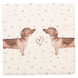 Servetten Dachshund Love Clayre & Eef