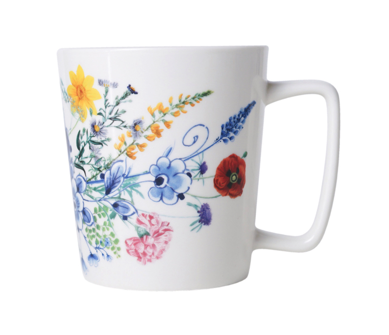 Mok Wildbloemen Bloementuintje Heinen Delfts Blauw