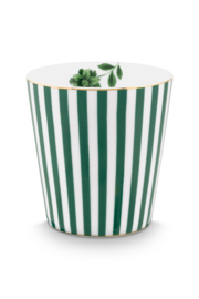 Beker & Theetip Royal Stripes Green - Pip Studio