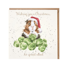 Kerstkaart 'Sprouts' - Wrendale Designs