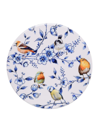 Onderzetter Bosvogels & Bosvogels Heinen Delfts Blauw