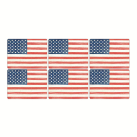 6 Placemats (30,5 cm.) - Pimpernel American Flag