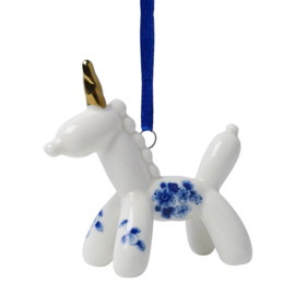 Ornament Eenhoorn Heinen Delfts Blauw