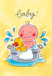 Wenskaart Baby Blond Amsterdam