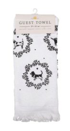 Gastendoekje Lovely Grey Dogs Clayre & Eef