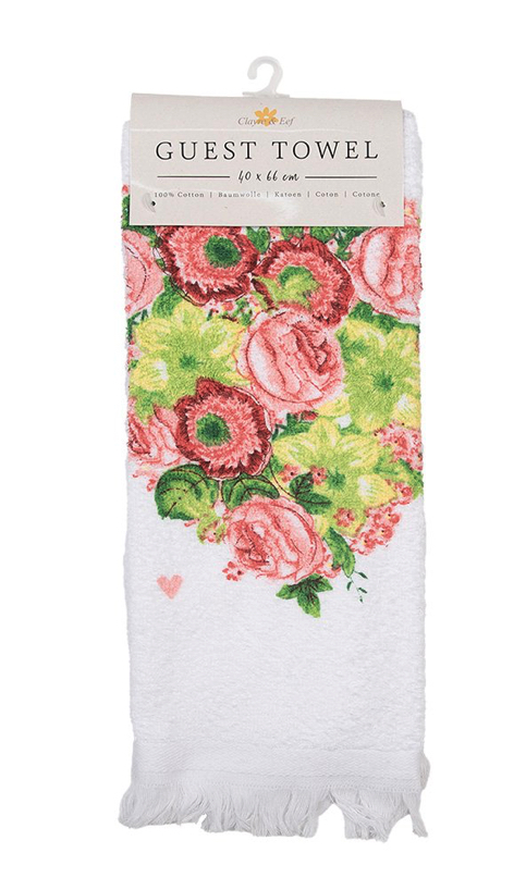 Gastendoekje Bloemenhart Clayre & Eef