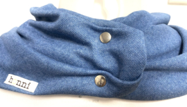 Recycled blåt tørklæde