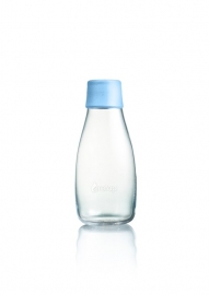 Retap waterfles 300ml met baby blauwe dop