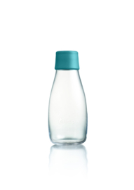 Retap waterfles 300ml met peutroleum groene dop