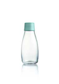 Retap waterfles 300ml met mint blauwe dop