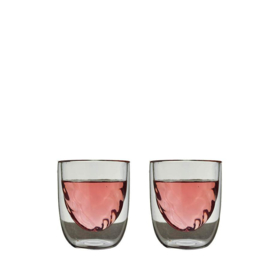 QDO Elements Fire – dubbelwandige glazen 75 ml – set van 2