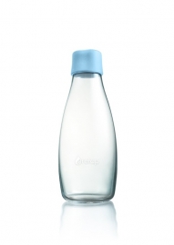 Retap waterfles 500ml met baby blauwe dop