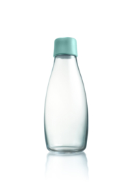 Retap waterfles 500ml met mint blauwe dop