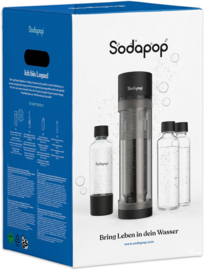 Sodapop Logan 2 glazen flessen + 1 PET fles + cilinder