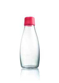 Retap waterfles 500ml met framboos rode dop