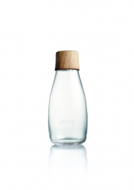 Retap waterfles 300ml met walnoten houten dop