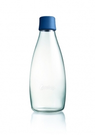 Retap waterfles 800ml met donker blauwe dop