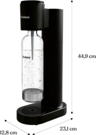 SodaPop Cooper Pro zwart – sodamaker incl. 850 ml PET-fles